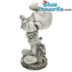Grote smurf standbeeld - Smurfen tuinbeeld - Kunststeen - 31 x 17 x 16 cm / 1,2 kg
