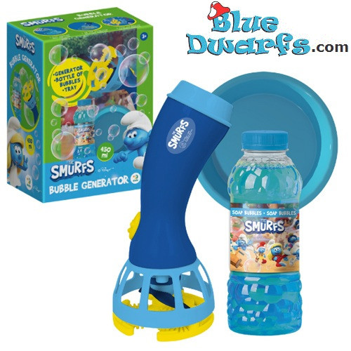 El Generador de Burbujas de Los Pitufos - Botella de Burbujas y Bandeja - Dodo Toys - 450 ml
