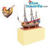 Tim und Struppi, Modell des Schiffs Einhorn - Tim und Struppi Kunstharzfiguren Kollektion - Nr. 46022 - 25 x 10 x 20 cm