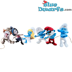 Smurfs movie cinema banner – featuring Smurfs – 6 Smurfs (each approx. 93 cm).