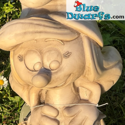 Smurfin standbeeld - Smurfen tuinbeeld - Kunststeen - 29 x 14 x 16 cm / 1,2 kg