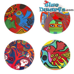 4 Vogels Onderzetters - Guillaume Corneille Collectie - Parastone - 10 cm