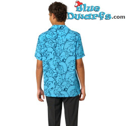 The Smurf Hawaiian Men's Shirt - Blue - Opposuits