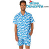 De Smurfen zomer set voor heren - Blauw - OppoSuits