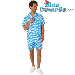 L’ensemble d’été Les Schtroumpfs pour homme - Bleu - OppoSuits