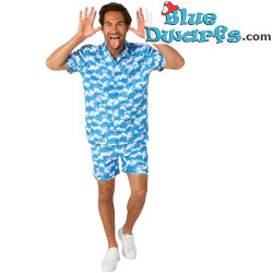 El conjunto de verano de Los Pitufos para hombre - Azul - OppoSuits