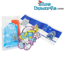Los Pitufos – Diamond Paint – Llavero de Pitufina – 9 cm