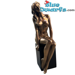 Mujer Sentada – Escultura Body Talk - Colección de Arte en Bronce - Parastone - 21 cm