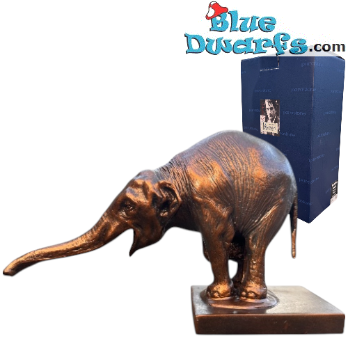 Bettelnder asiatischer Elefant - Statue aus der Rembrandt Bugatti Kollektion - Parastone - 15 x 24,5 cm