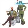 Blake and Mortimer and their stack of albums - Blake & Mortimer - Resin figurine - Plastoy - 25 cm