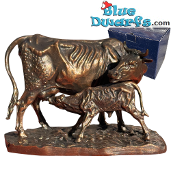 Cow feeding her Calf- Les Animaliers - Pierre Jules Mene Collection Figurine -  Parastone - 12 cm
