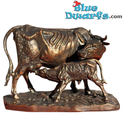 Mucca che allatta il suo vitello – Les Animaliers – Statuetta della Collezione Pierre-Jules Mêne – Parastone – 12 cm