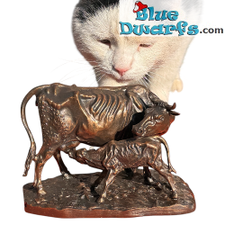 Kuh, die ihr Kalb säugt – Les Animaliers – Figur aus der Pierre-Jules-Mêne-Kollektion – Parastone – 12 cm