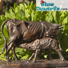 Vaca amamantando a su ternero – Les Animaliers – Figura de la Colección Pierre-Jules Mêne – Parastone – 12 cm