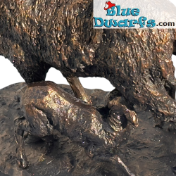 Pecora che allatta il suo agnello – Les Animaliers – Statuetta della Collezione Pierre-Jules Mêne – Parastone – 9 cm
