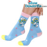 2 Pair of Smurf Socks - Romantic Smurfs - One Size - 19 x 8 cm