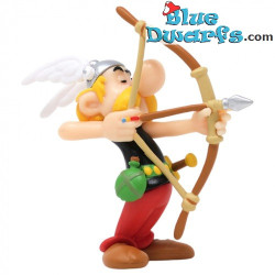 Astérix disparando con arco y flecha – Figura de Astérix y Obélix – Plastoy – 6,5 cm