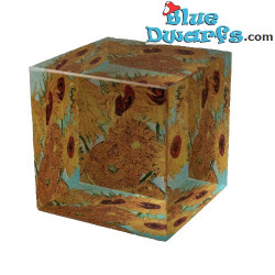 Presse-papiers cubique Tournesols de Van Gogh - Vincent van Gogh - Collection QB-Art - Parastone - 6 cm