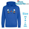 Schlümpfe beim Rugbyspielen – Pullover Die Schlümpfe – Blau – Hingly