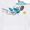 Schlumpf beim Tennisspielen – Pullover Die Schlümpfe – Weiß – Hingly