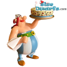 Obelix che porta una torta di compleanno - Statuetta Asterix & Obelix - Plastoy - 10 cm