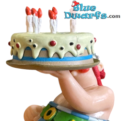 Obelix carrying a birthday cake - Asterix & Obelix Figurine - Plastoy - 10 cm