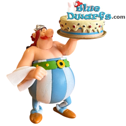 Obelix carrying a birthday cake - Asterix & Obelix Figurine - Plastoy - 10 cm