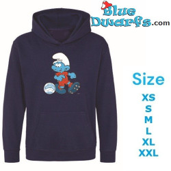 Smurf Playing Football - The Smurfs Jumper – Navy Blue - Hingly