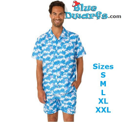 L’ensemble d’été Les Schtroumpfs pour homme - Bleu - OppoSuits