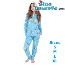 Smurfette and Smurf – Smurfs Sleep Velvet Pyjamas - Blue - Cozee