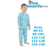 Puffetta e Puffo – Pigiama da notte in velluto per bambini dei Puffi – Blu – Cozee
