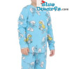 Schlumpfine und Schlumpf – Samt-Schlafpyjama für Kinder der Schlümpfe – Blau – Cozee