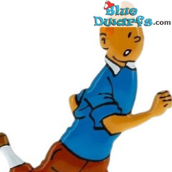 Tintin Running Happily – Embossed Metal Figurine of Tintin – Tintinimaginatio – 8 x 8 cm