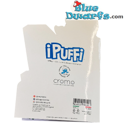 Sassette and Vanity Smurf - The Smurfs Embossed Birthday Card - The Fourth Birthday Card - Cromo - 11.5 x 17 cm