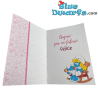 Puffetta con Puffo Bebè - Rosa - Biglietto di compleanno dei Puffi - Lingua italiana - Cromo - 11,5 x 17 cm