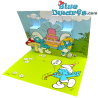 Smurfs celebrating a Birthday - The Smurfs Pop Up Birthday Card - Italian Language - Cromo - 11.5 x 17 cm