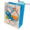 Smulsmurf met Taart - De Smurfen Papieren Draagtas - De Smurfen Verjaardagstas - Cromo - 32 x 26 cm