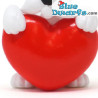 Idefix con un cuore rosso - Portachiavi di Asterix & Obelix su blister - Plastoy - 4,5 cm