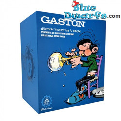Gaston Lagaffe with soap bubble trumpet - Resin figurine - Plastoy - 16cm