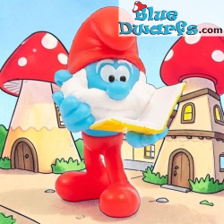Papa Smurf with Book - Smurfs Figure in Sachet - Giochi Preziosi - 5,5 cm