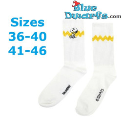 Snoopy – Calcetines deportivos Snoopy – Blanco – Peanuts x Bavarian Caps
