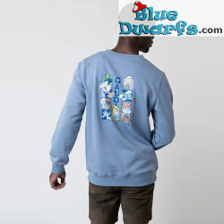 Herren-Pullover – Bavarian Caps Schlümpfe – Blaugrau ‚Volksfest Gaudi‘