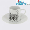 2x Tintin Felicitaciones de Fiestas - Juego de Tazas Espresso - Blanco y Negro - 1972 - +/- 5x6cm