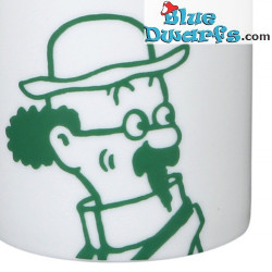 Taza Profesor Tornasol - Amigo de Tintín en silueta - Verde/Blanco - 250ML
