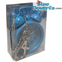Hefti schlumpf  -  Mini-Uhr mit WECKER -  (Schlüsselring)