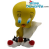 Titti con un cuscino e pantofole di Silvestro - Statuina Comansi - Looney Tunes - 5 cm