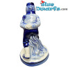 Lady with Hands on her Back - Hand Painted - Delfts Blauw - Ceramic - N° 108 - 8 x 8 x 14,5 cm