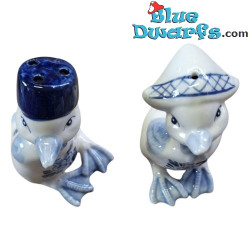 Set sale e pepe con anatre – Dipinto a mano – Delft Blauw – Ceramica – 6 x 4 x 8 cm