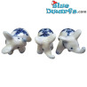 3 x Elephants Set - Hand Painted - Delfts Blauw - Ceramic - 5 cm