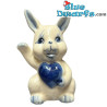 Lot de 3 lapins – Peints à la main – Delft Blauw – Céramique – 4 x 4 x 8 cm